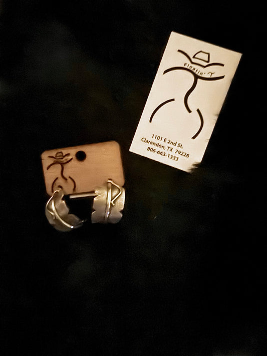 Marked “CC” Handmade Navajo Sterling Silver Feather Earrings
