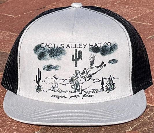 Yard Dart" - Silver/Black Mesh, Snapback Cap