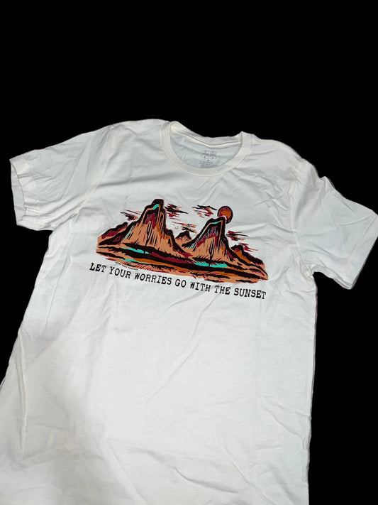 Let Your Worries Go With The Sunset Tee