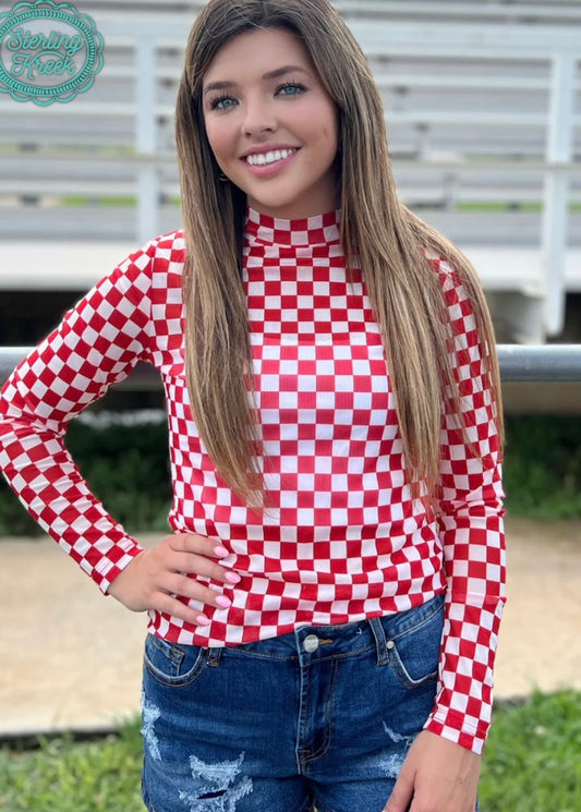 STERLING KREEK Checkered Mesh Top