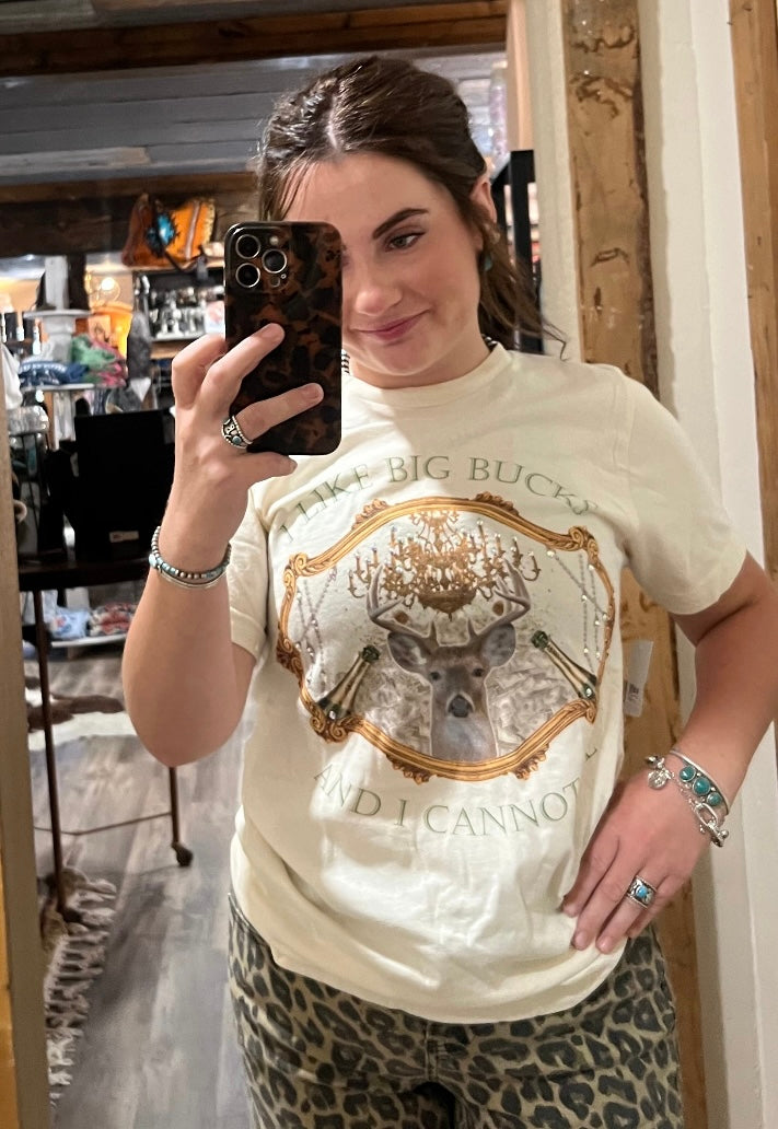QUEEN GYPSY I Like Big Bucks and I Cannot Lie Tee or Sweatshirt with Crystals