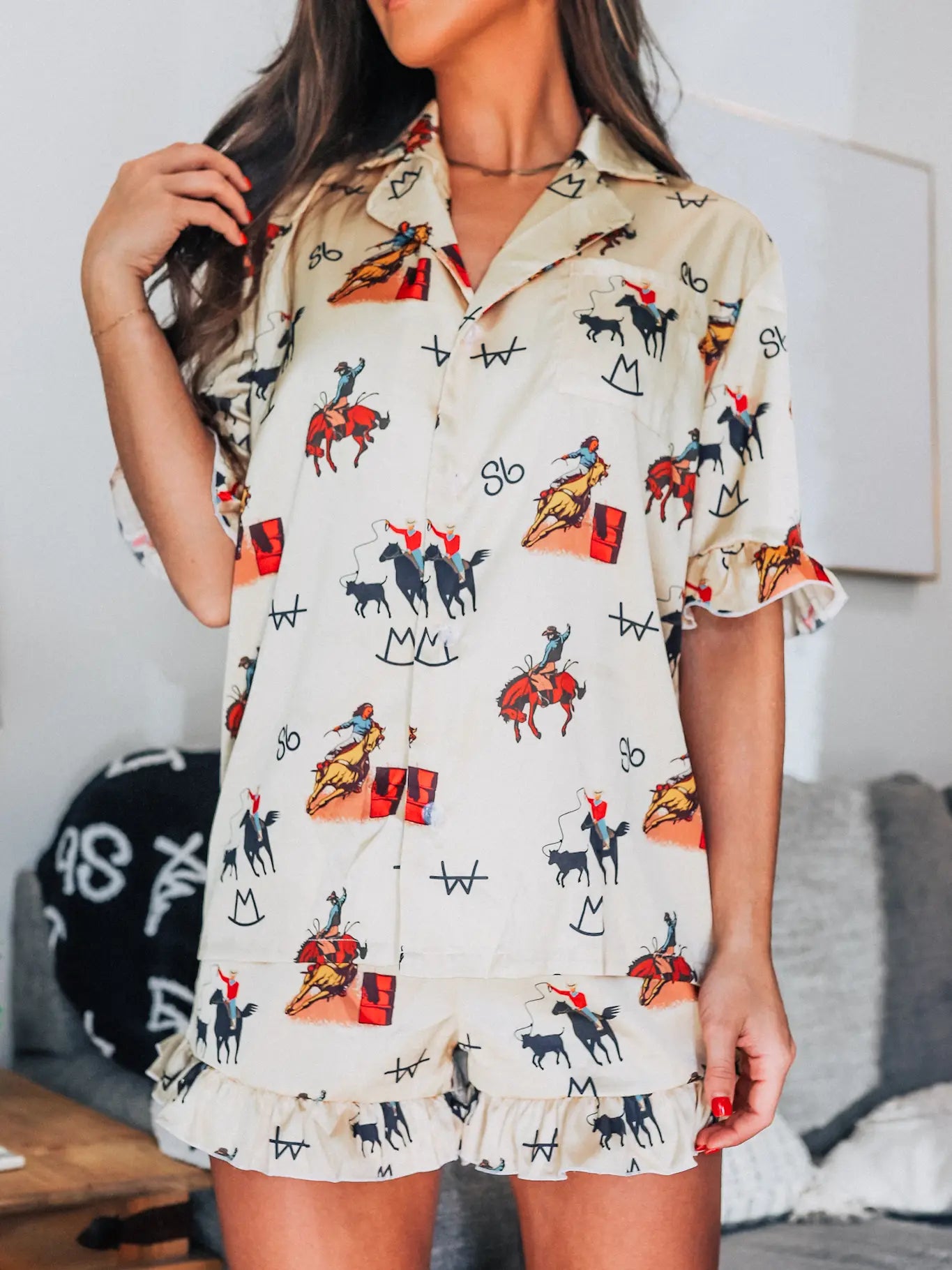 Vintage Cowboy Pajamas Set
