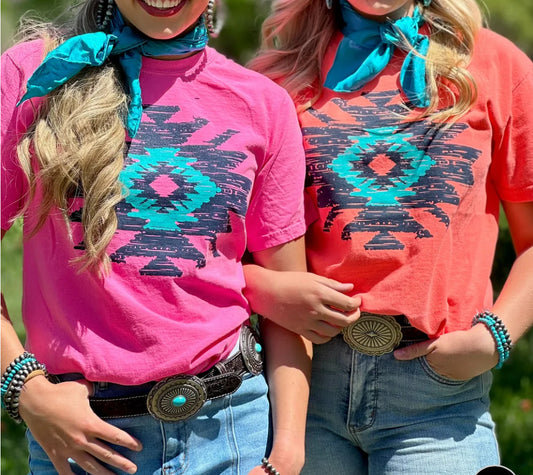 Texas True Ashley Aztec Tee