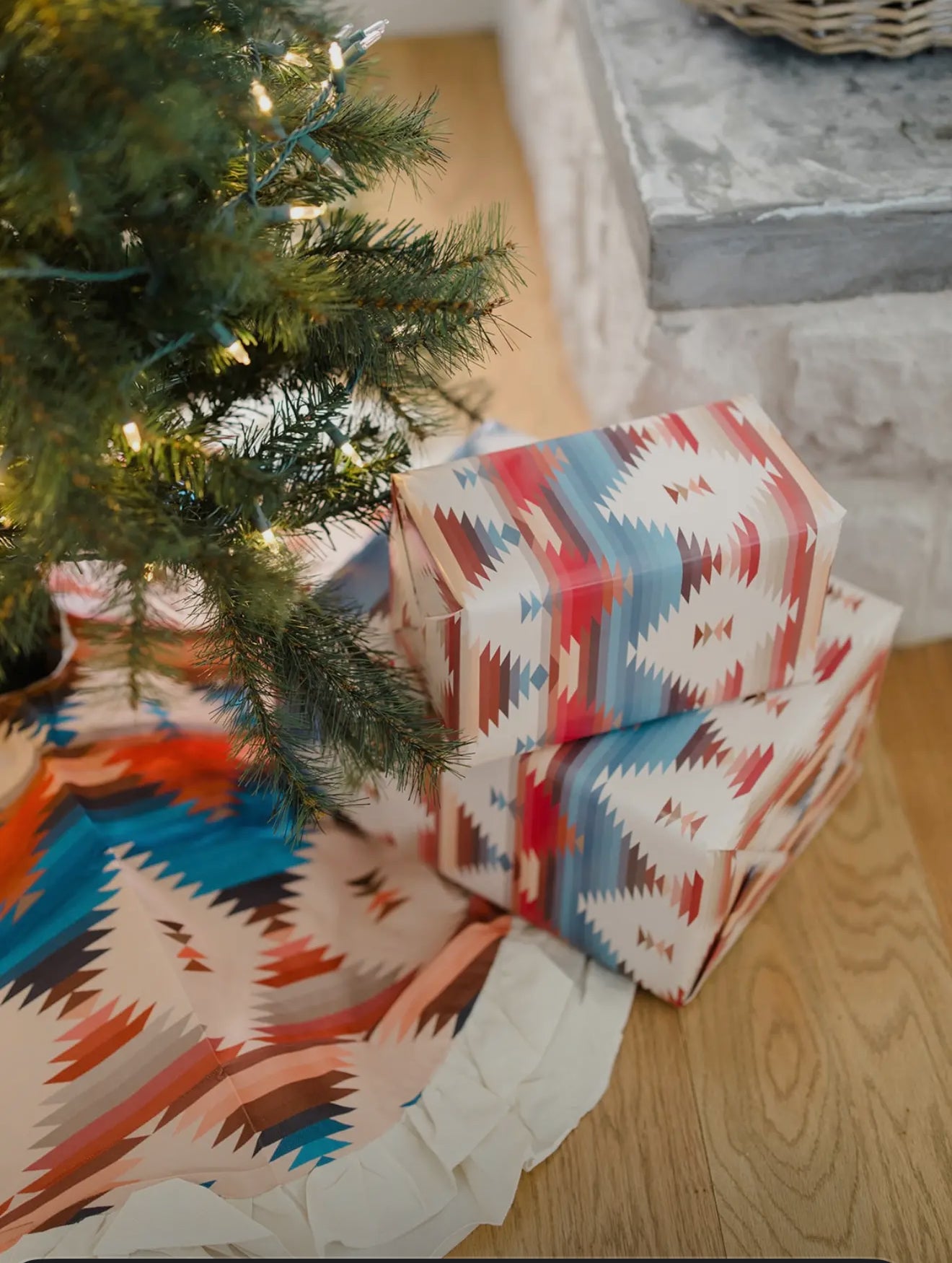 Birthday or Christmas Western Print Wrapping Paper