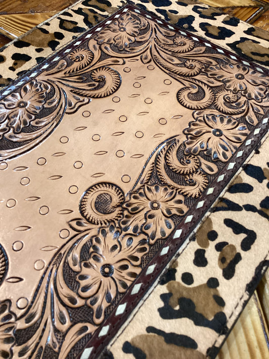 Cheetah and Tooled Leather Placemat