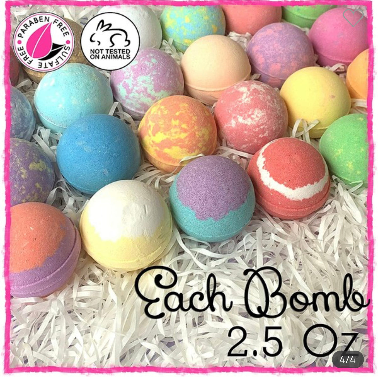 Natural bath bombs, 2.5 oz