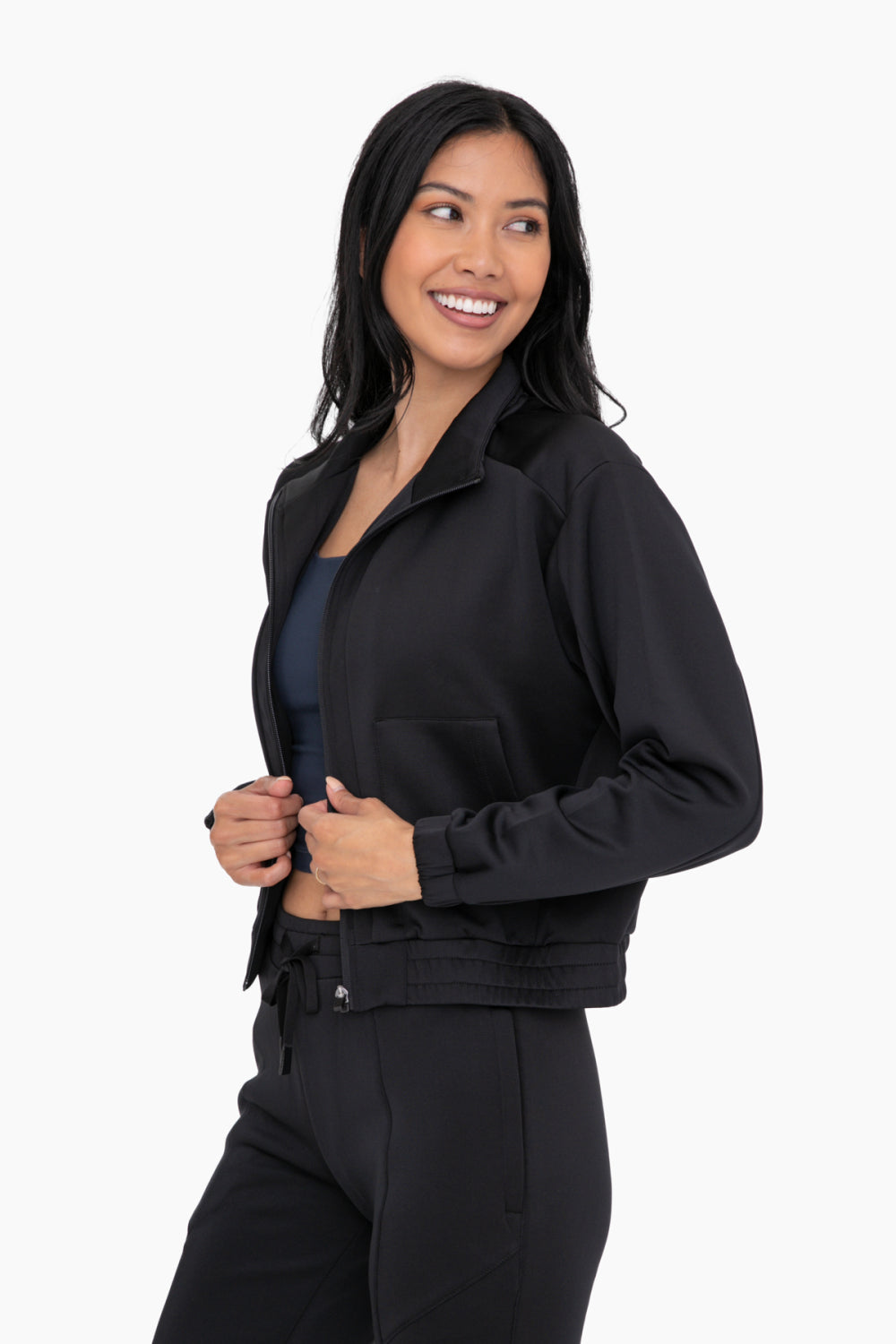 Mono b Mock Neck Zip-Up Active Jacket