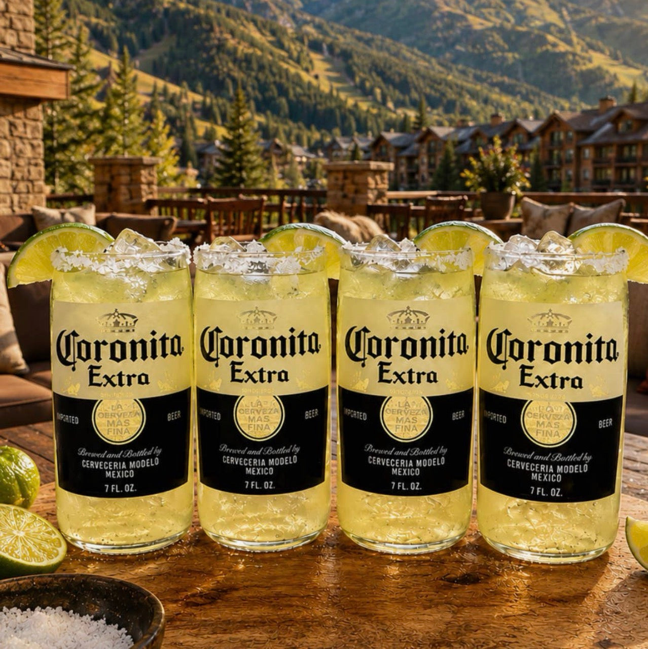 Coronita® Bottle Margarita & Cocktail Glasses 6 oz - Set of 4