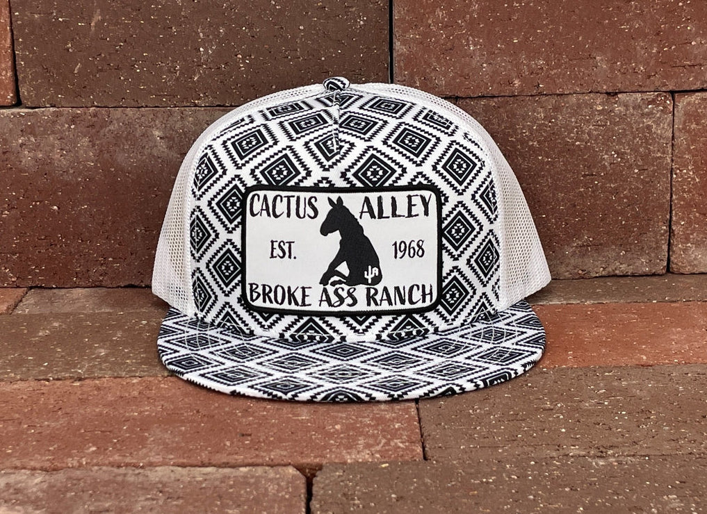 “Donkey" - Cactus Alley Black/White Aztec Snapback Cap