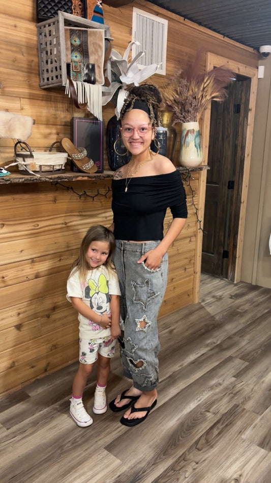 STARS & HEARTS BLING SPARKLE JEANS-A Rare Bird