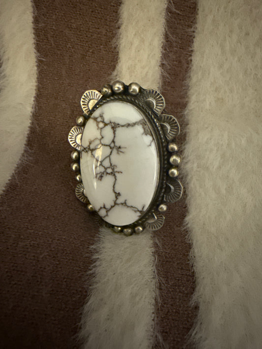 Donovan Nez Navajo Handmade Wild Horse Ring Size Adjustable