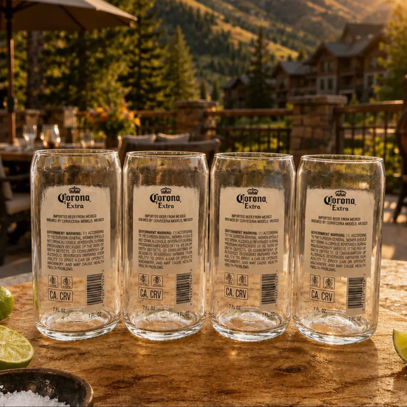 Coronita® Bottle Margarita & Cocktail Glasses 6 oz - Set of 4