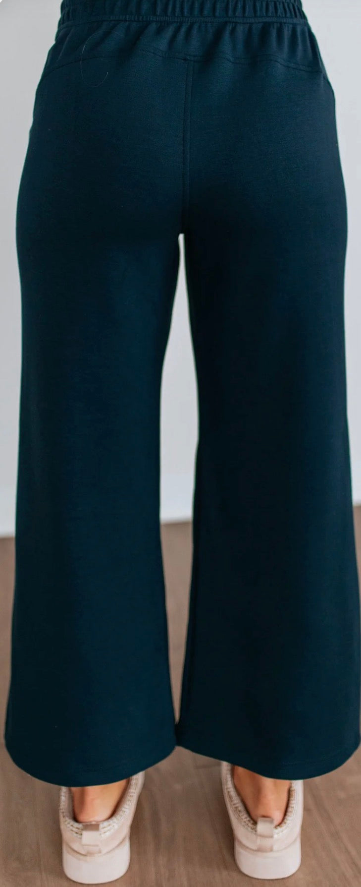 Modal Poly Cropped Wide Pants