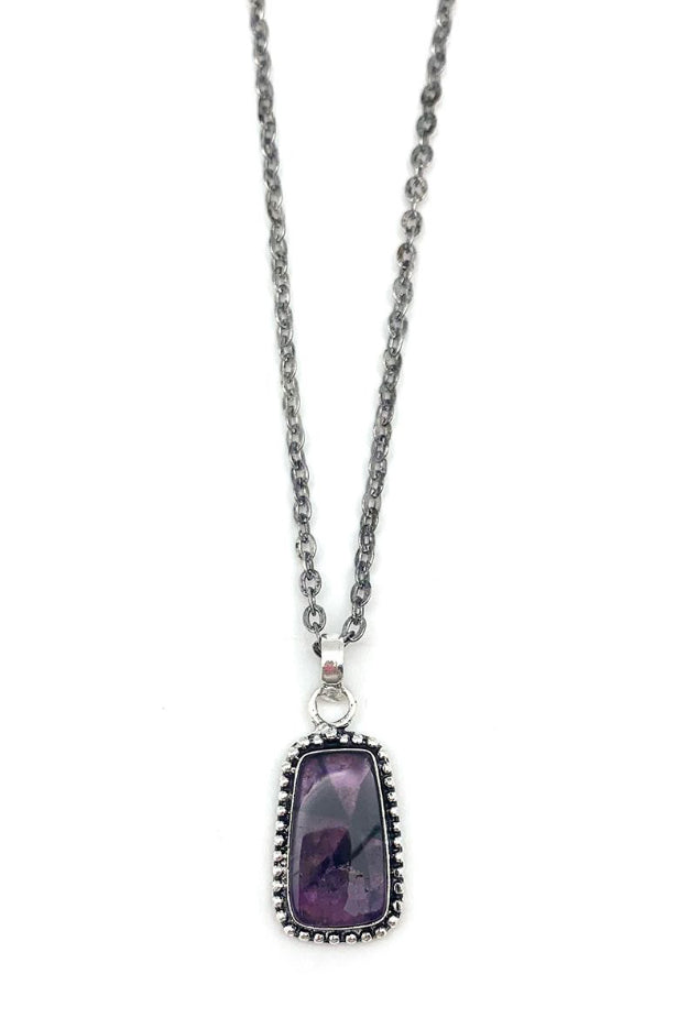 Kasha Semiprecious Drop Pendant Large Stone Necklace Mutiple Stones Available