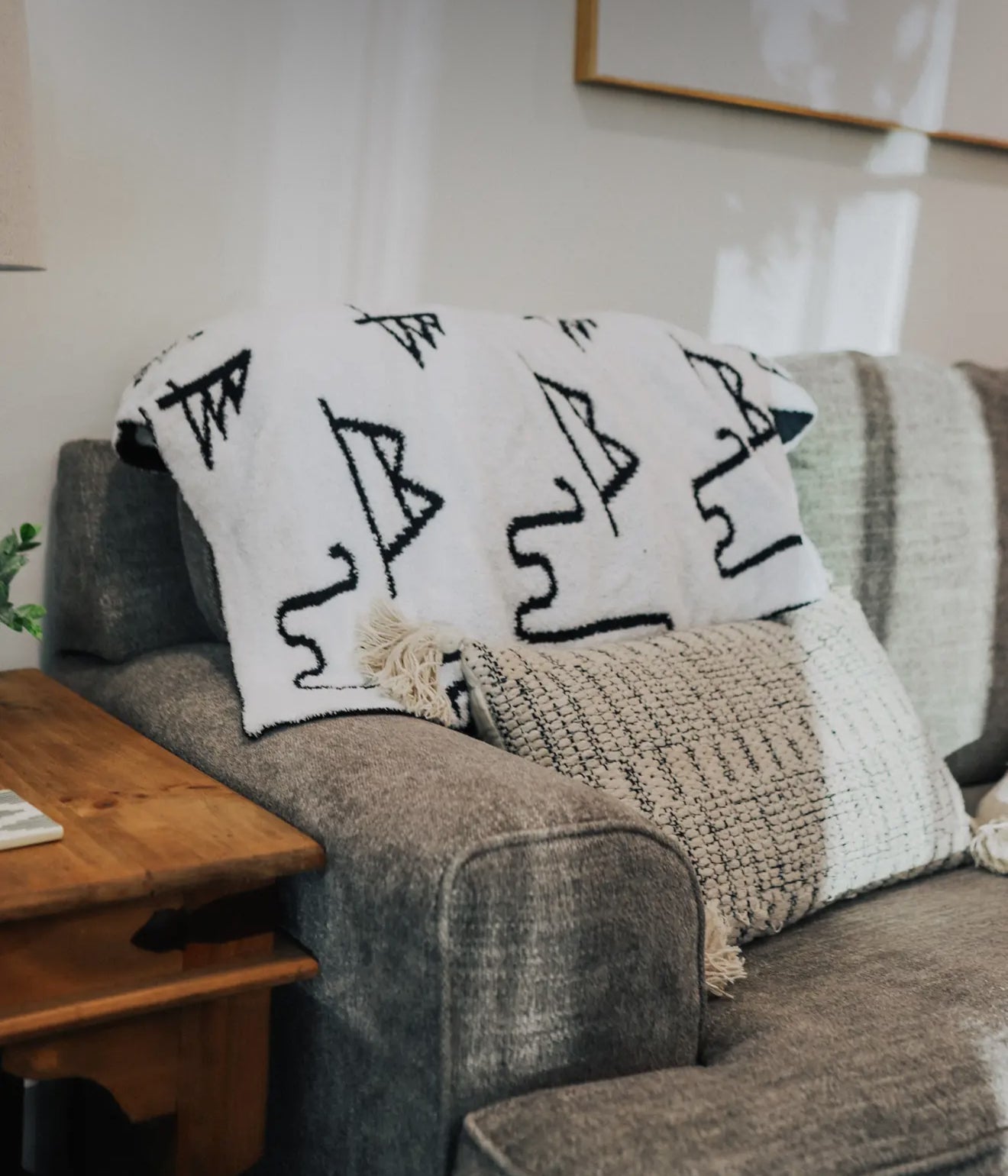 Black Brand Throw CozyBlanket