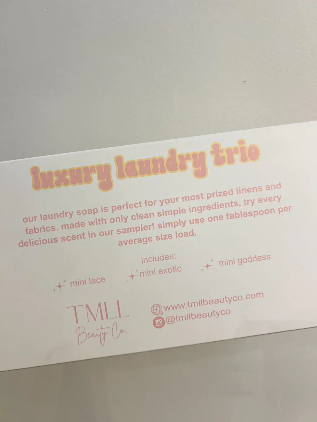 TMLL LUXE LAUNDRY SOAP TRIO SAMPLER