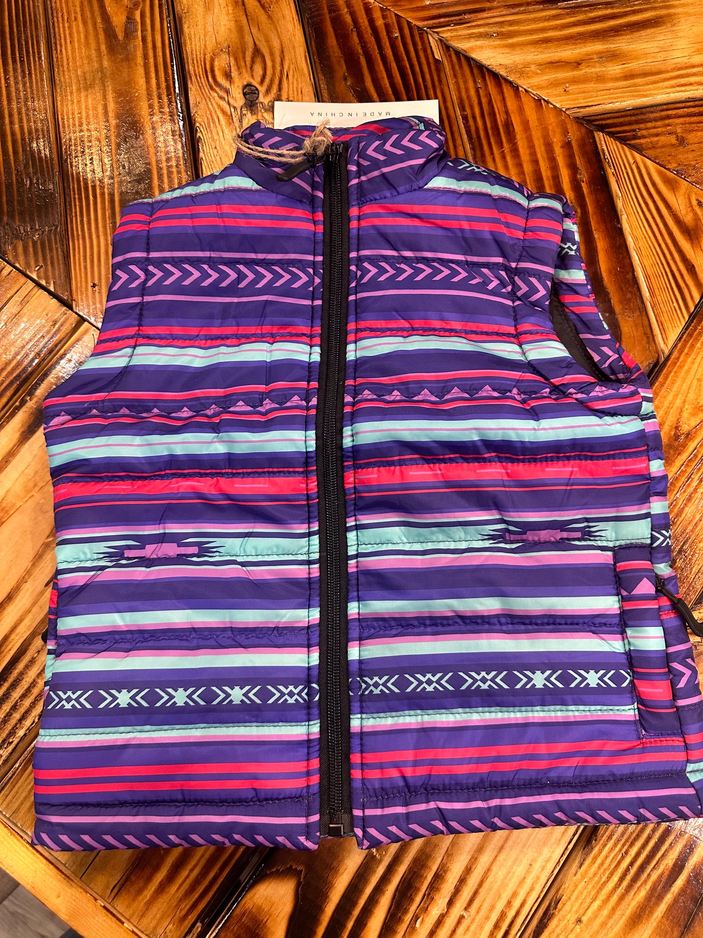 Kids Aztec Puffer Vest