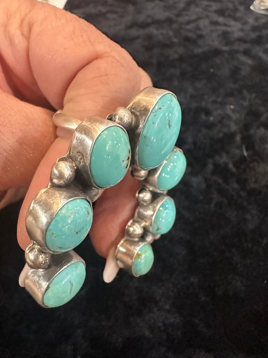 Sterling Silver Navajo Marked Handmade Naja Kingman Adjustable Ring