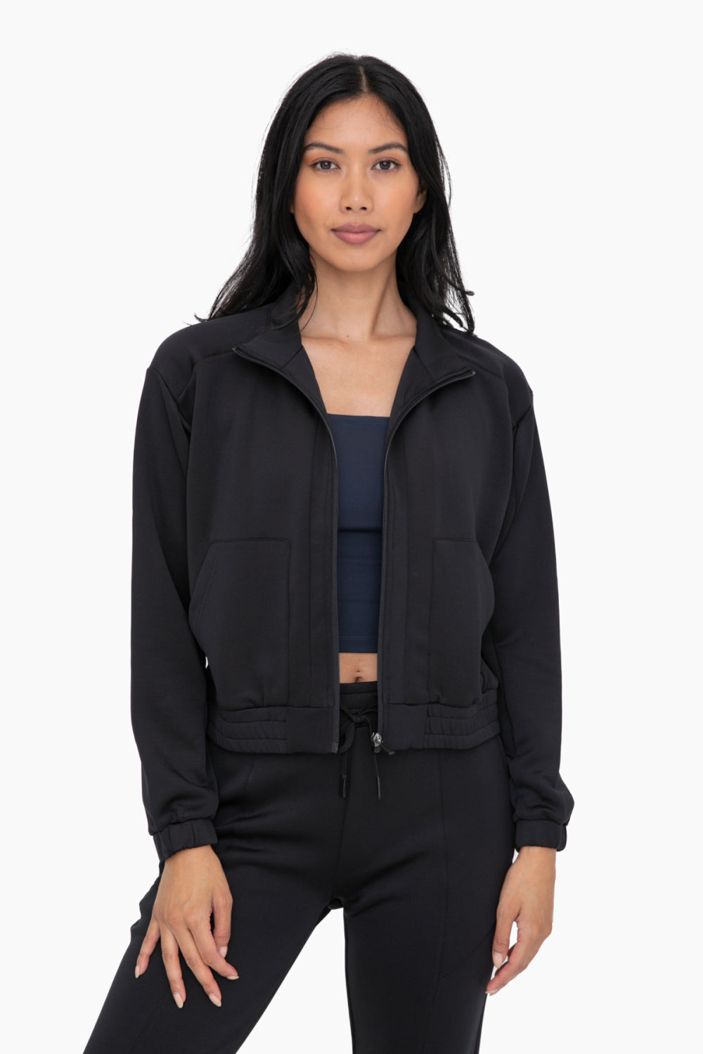 Mono b Mock Neck Zip-Up Active Jacket