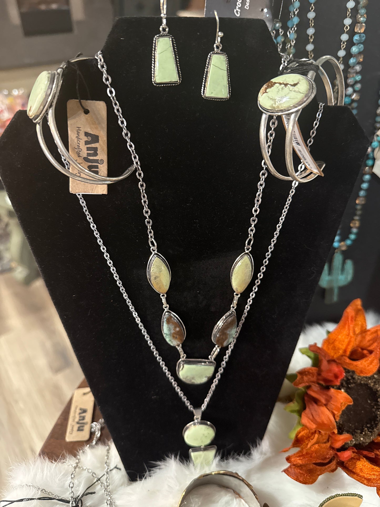 Kashi Semiprecious Stone Earrings – Lemon Chrysoprase