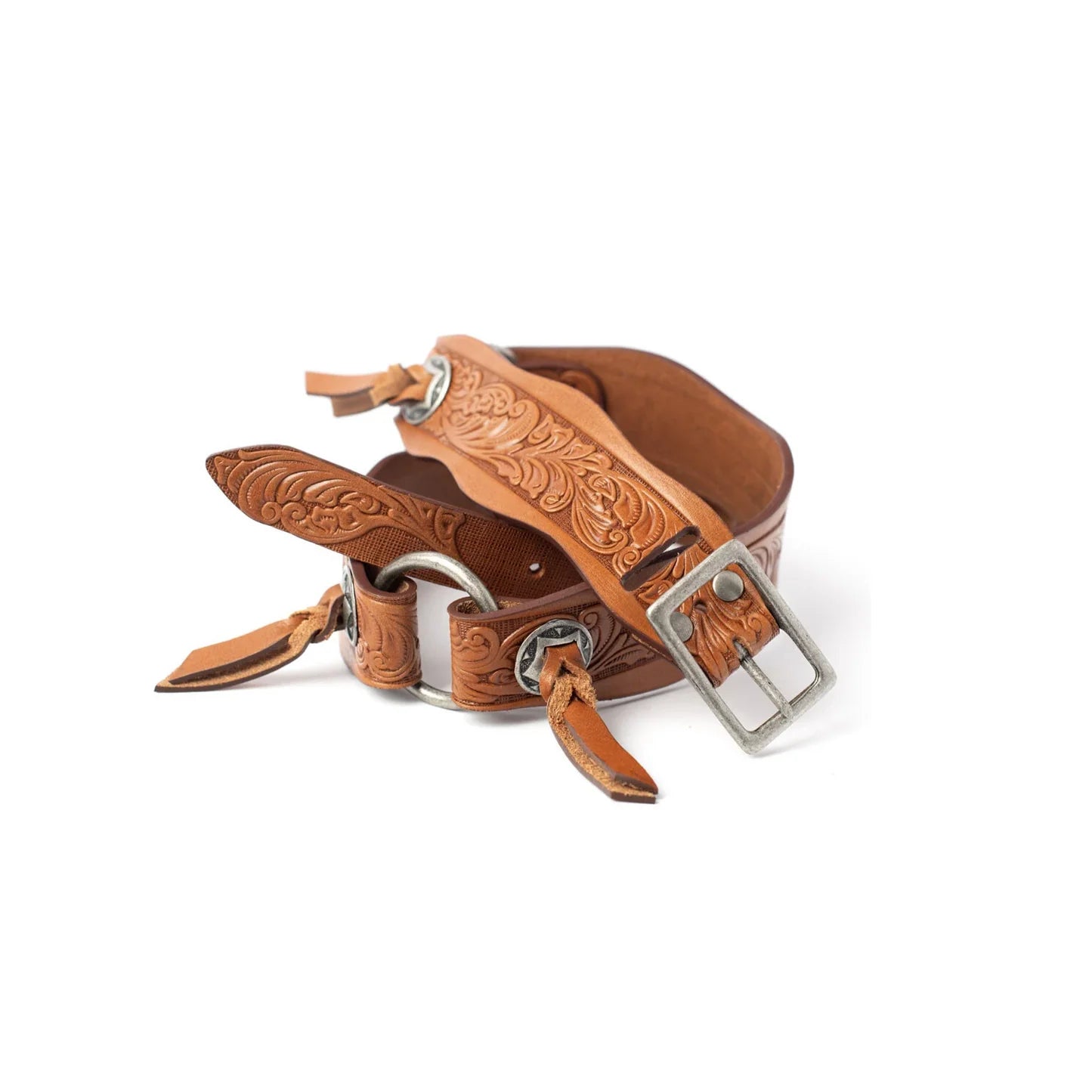 Tasha Polizzi Cognac Merve Leather Belt