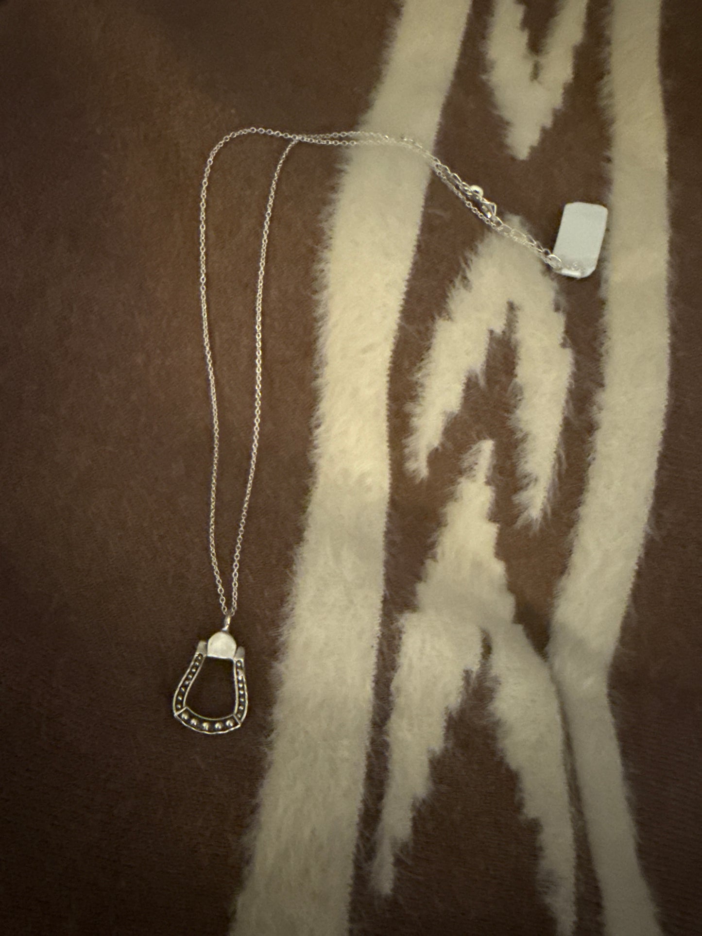 Sterling Silver Stirrup Necklace