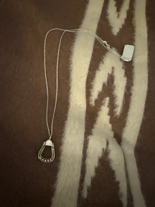 Sterling Silver Stirrup Necklace