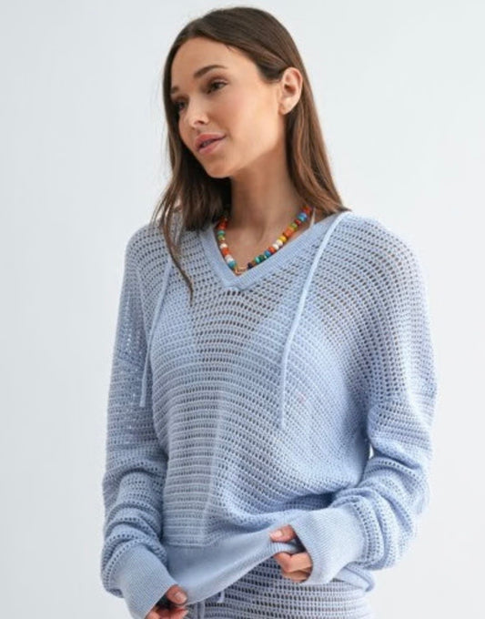 Mono B Breezy Crochet Hoodie