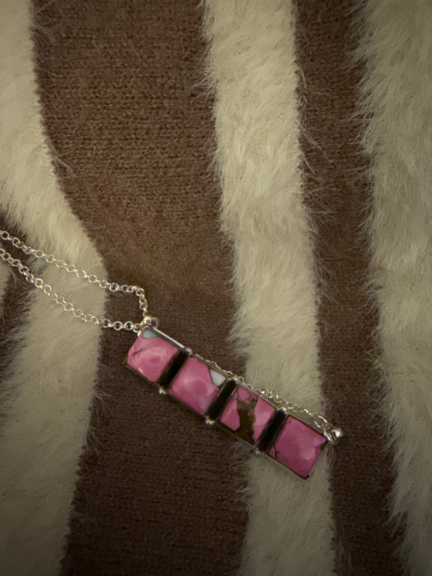 Sterling Silver Cotton Candy Necklace