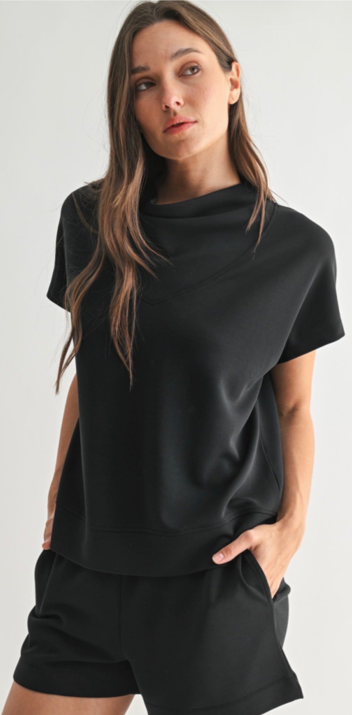 Mono b LAGUNA COWL NECK TOP
