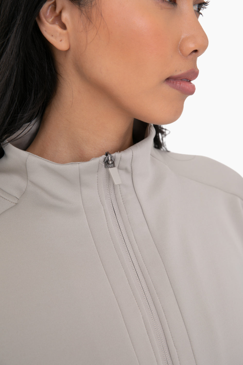 Mono b Mock Neck Zip-Up Active Jacket