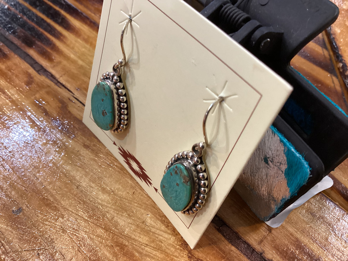 Handmade Sterling Turquoise Dangle Earrings