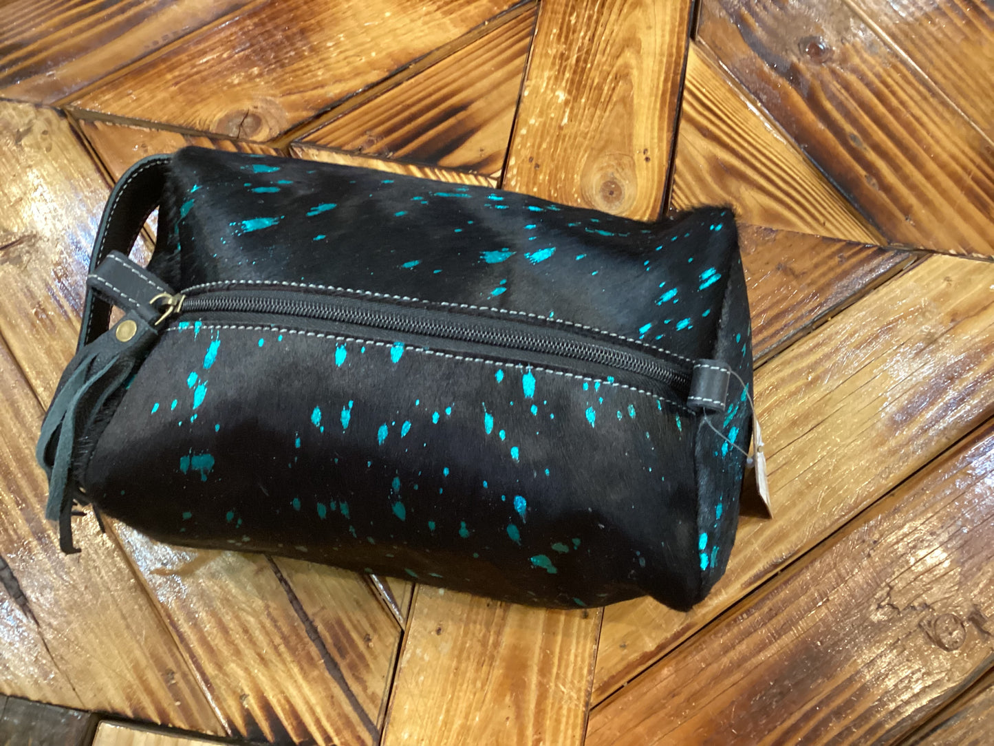 Genuine Leather Cowhide Cosmetic Bag