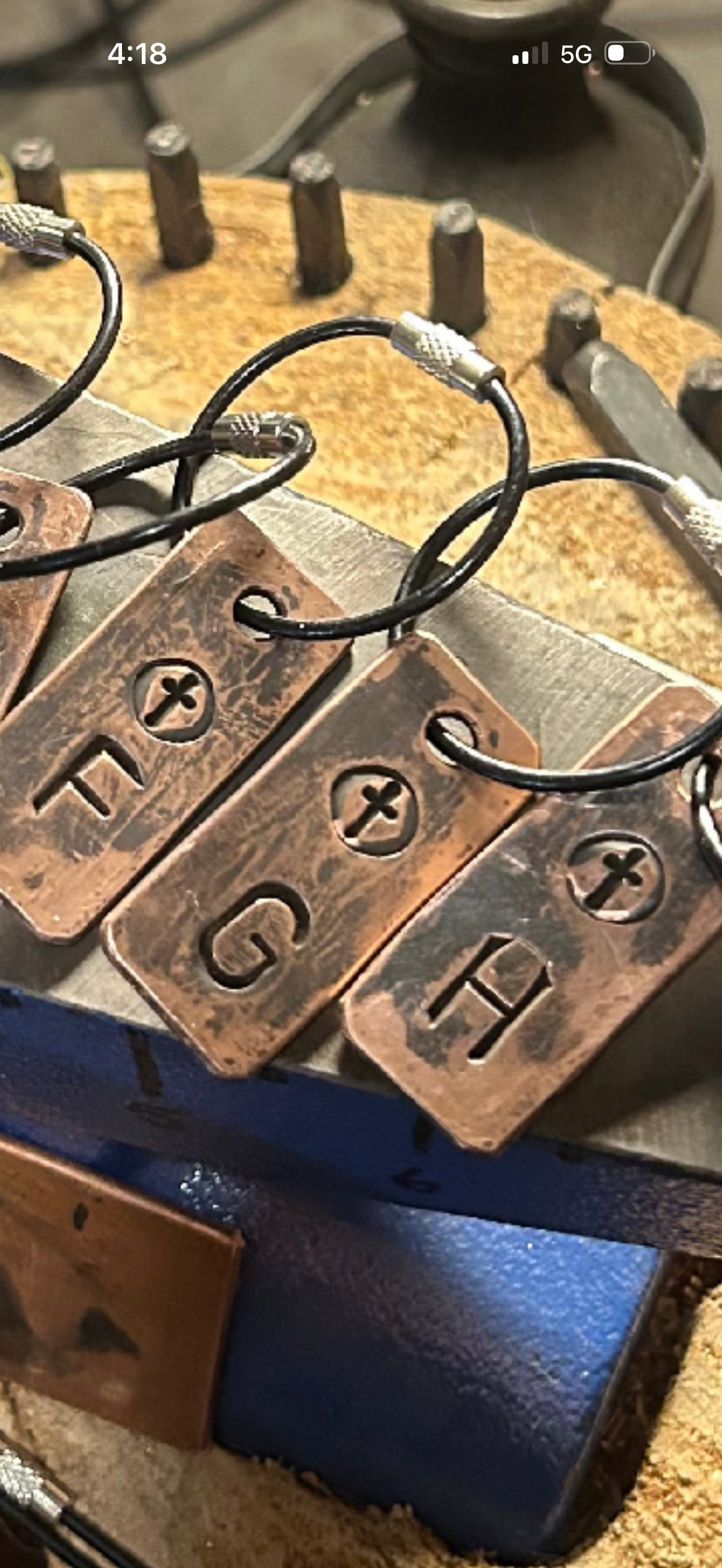 Custom Handmade Copper Keychain