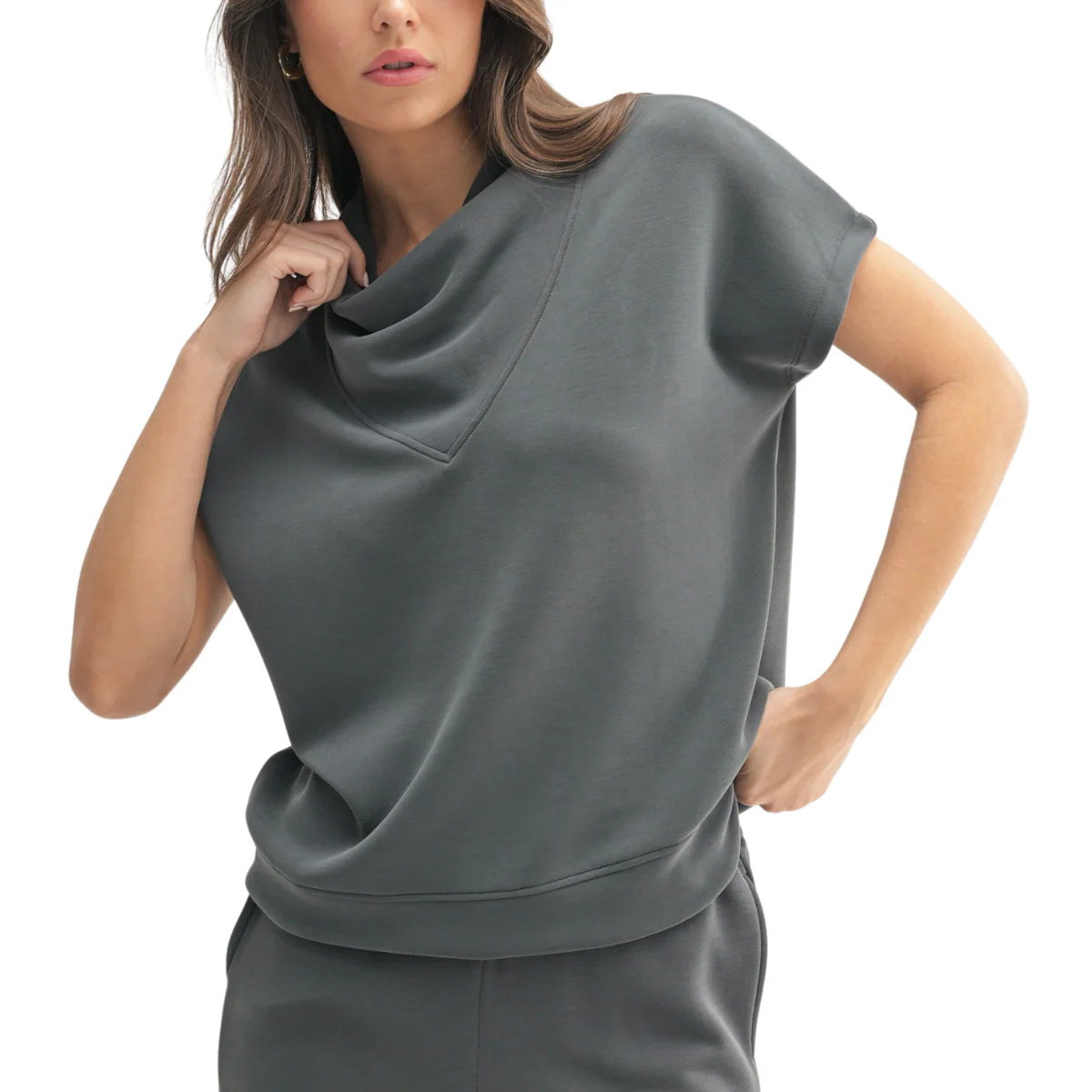 Mono b LAGUNA COWL NECK TOP