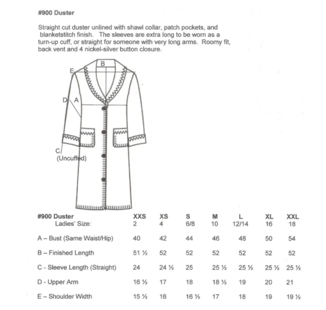 Rhonda Stark Duster - Pawnee