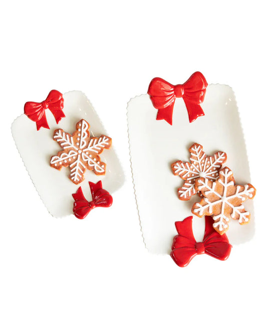 Mary Square Platter Bow