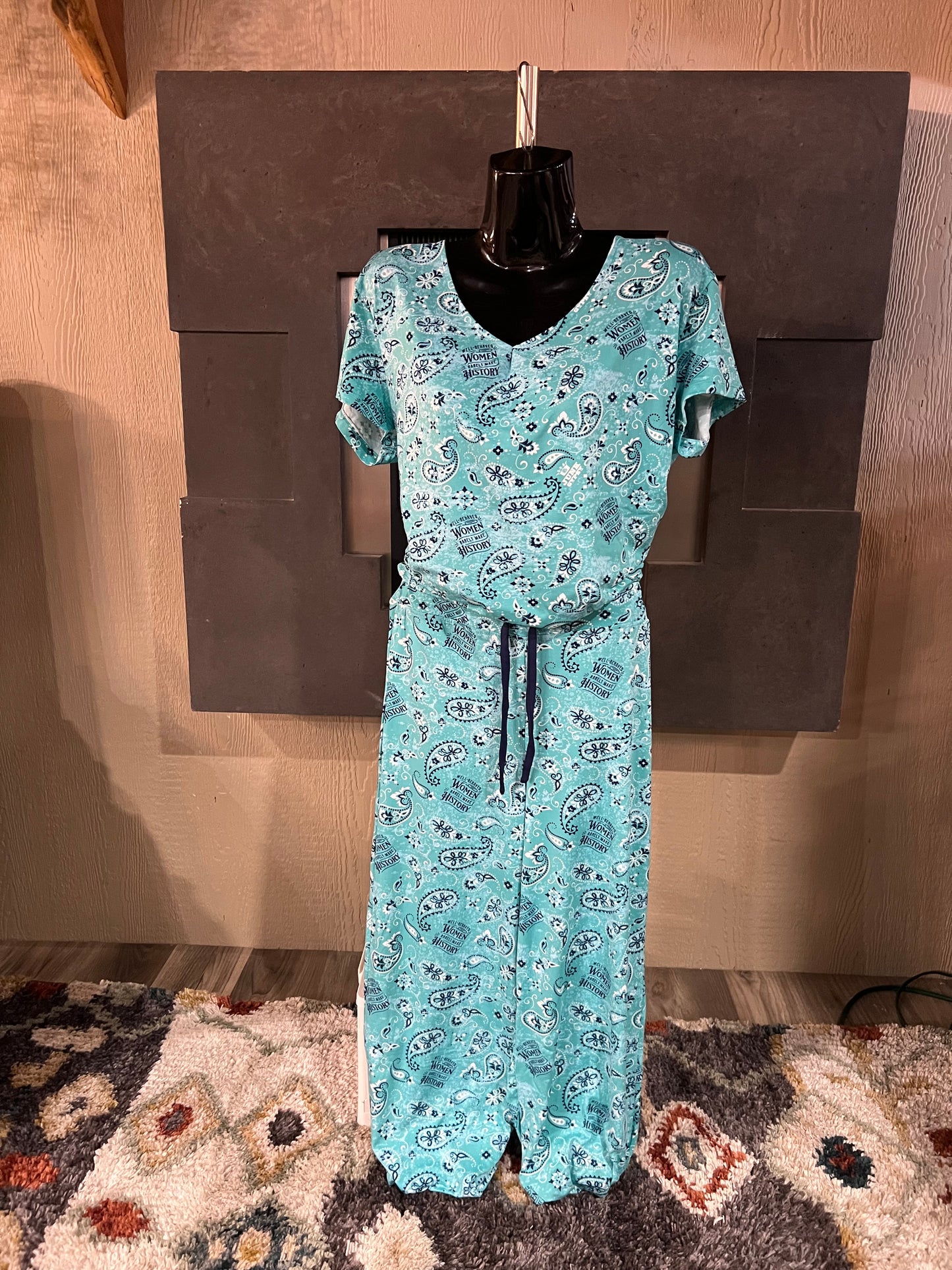 Well Behaved Women Paisley V-Neck Pajama Top, Pants, Shorts