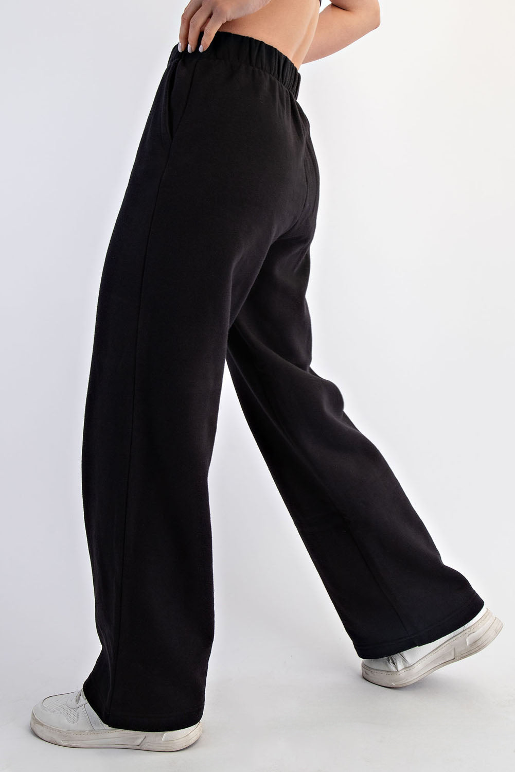 FLEECE PLEATED TROUSER