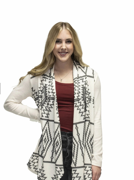 Black and White Aztec Cardigan