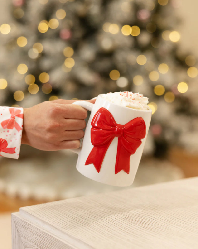 Mary Square Ceramic Mug | Bow