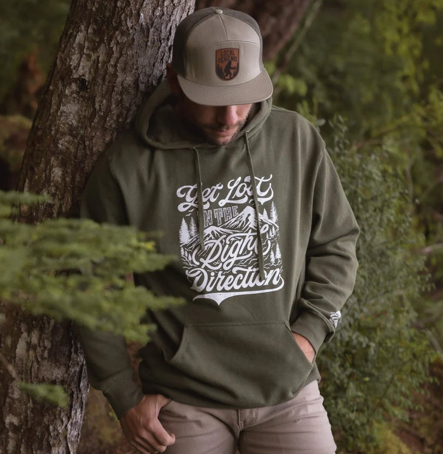 Woodlands from Alaska Get Lost in the Right Direction Hoodie