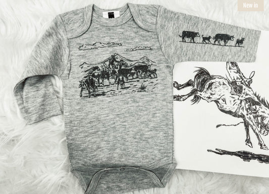 The Gathering Baby Western Graphic Onesie