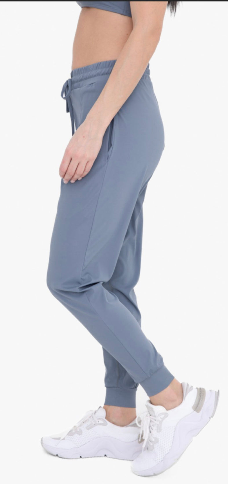 Mono B Butter Soft Solid Silky Pleated Front Joggers