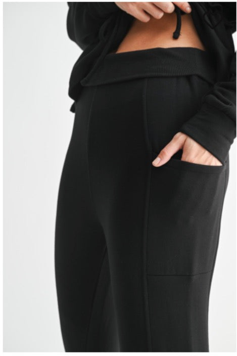 Mono b DROP CROTCH FOLDOVER JOGGER PANTS