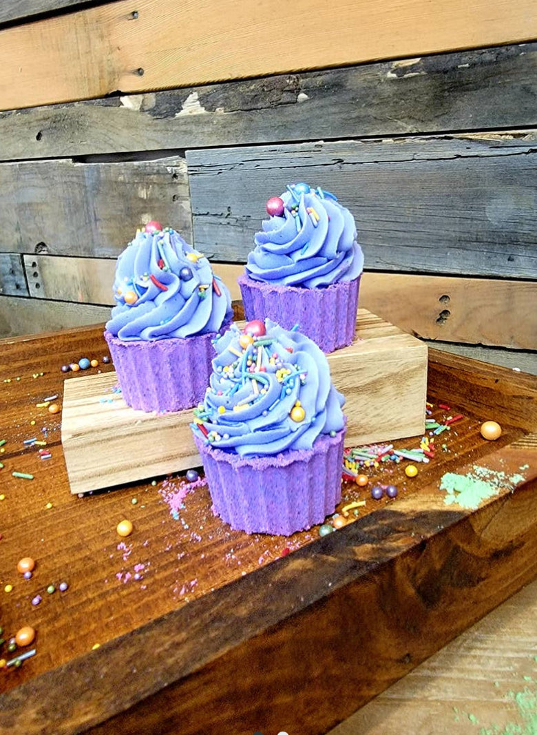 Bubble Bath Bombs, Cupcake- Assorted colors