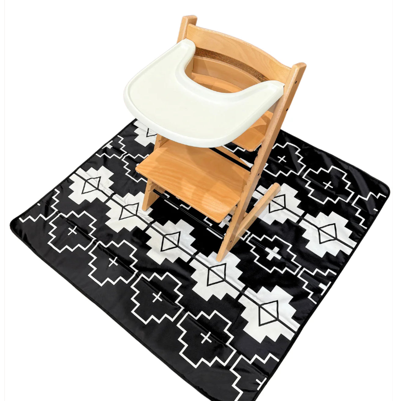 SPLAT MAT - BLACK - for High Chairs + Play Time Messes