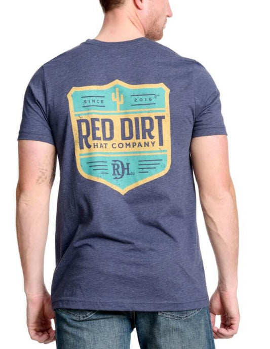 Red Dirt Mens Cactus Graphic T-Shirt Navy