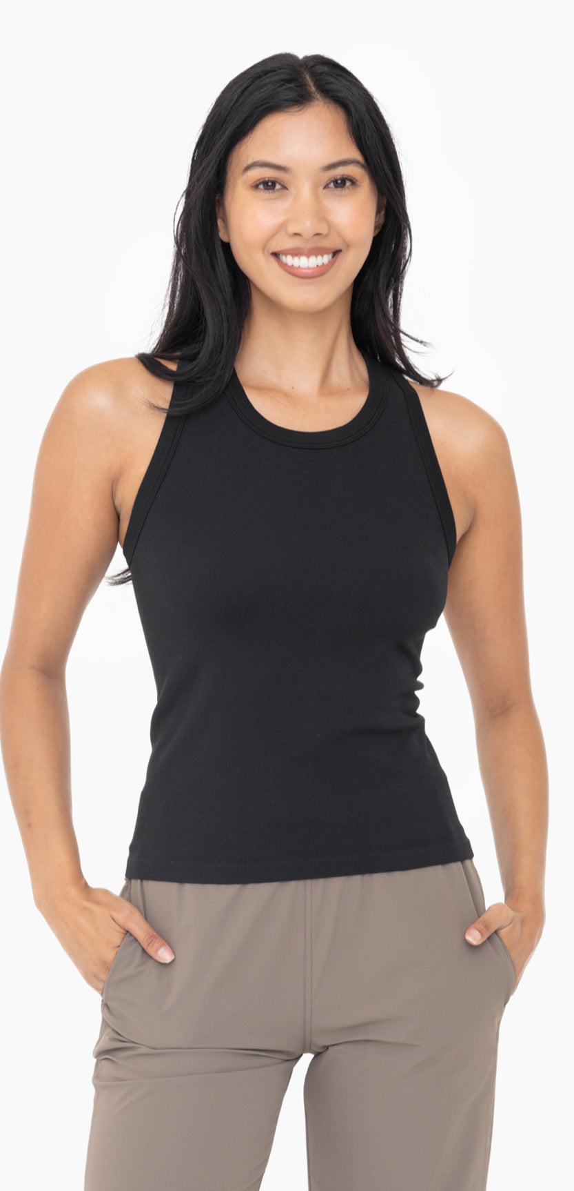 SEAMLESS RIBBED RACERBACK TANK