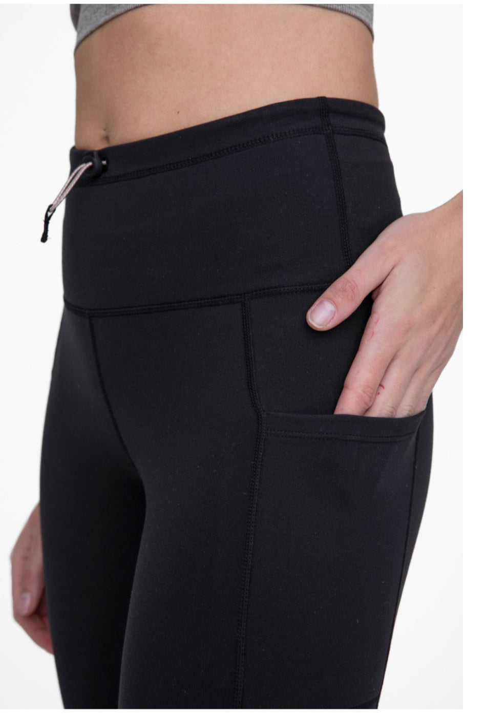 Mono B Butter Soft Adjustable Bungee Waist Hiking Leggings